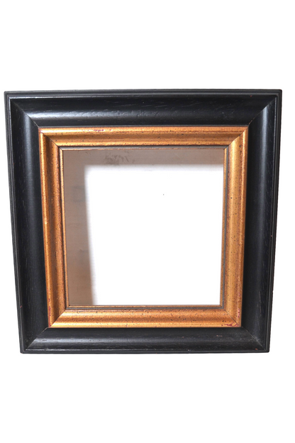 Cadre en bois noir et doré