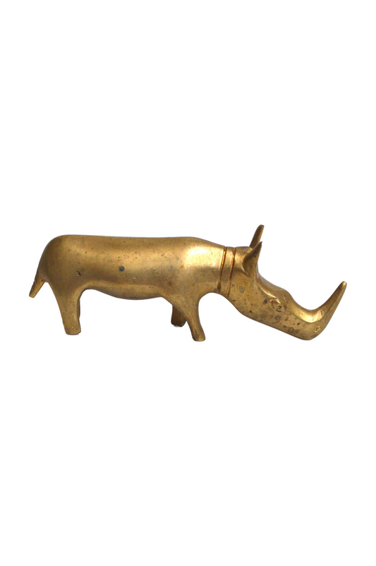 Petit rhinocéros en laiton
