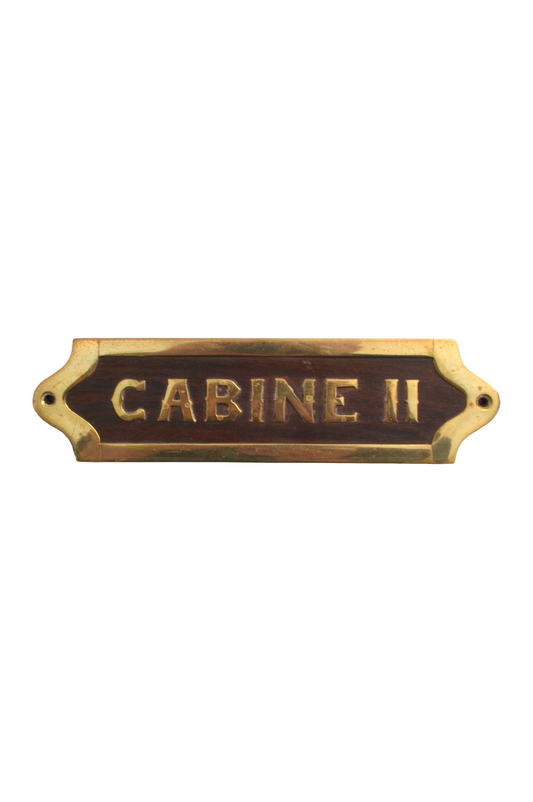 Plaque Cabine II