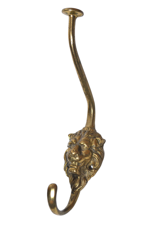 Patère dorée tête de lion