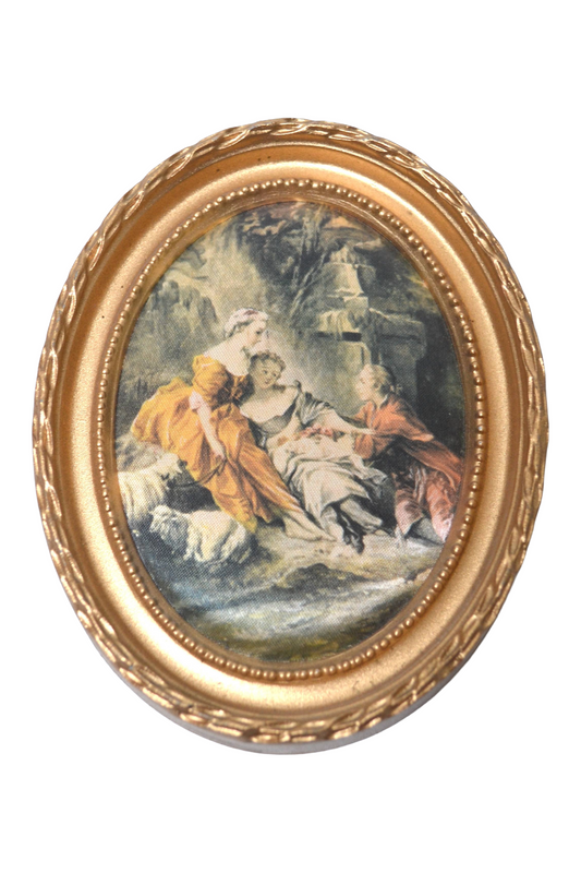 Cadre oval doré