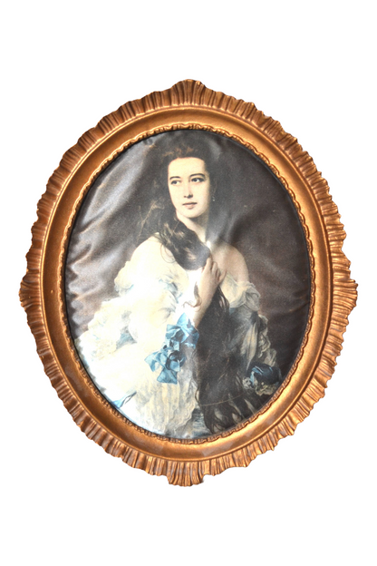 Cadre médaillon doré