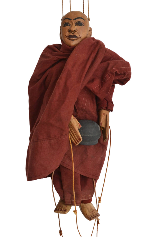 Marionnette articulée Birmanie moine bouddhiste