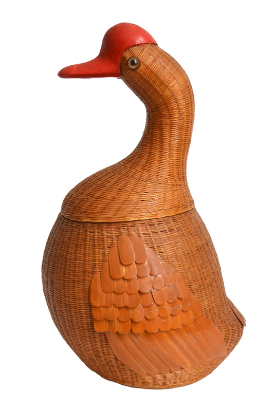 Boîte Oie en rotin
