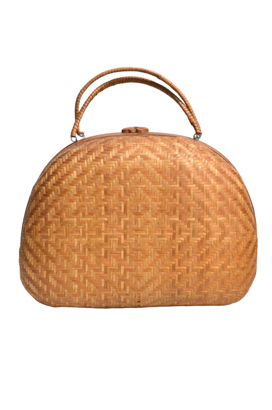 Valise vintage en rotin
