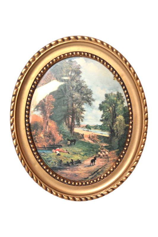 Cadre médaillon doré