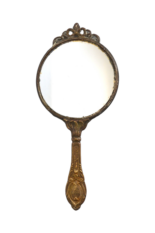 Miroir à main en bronze