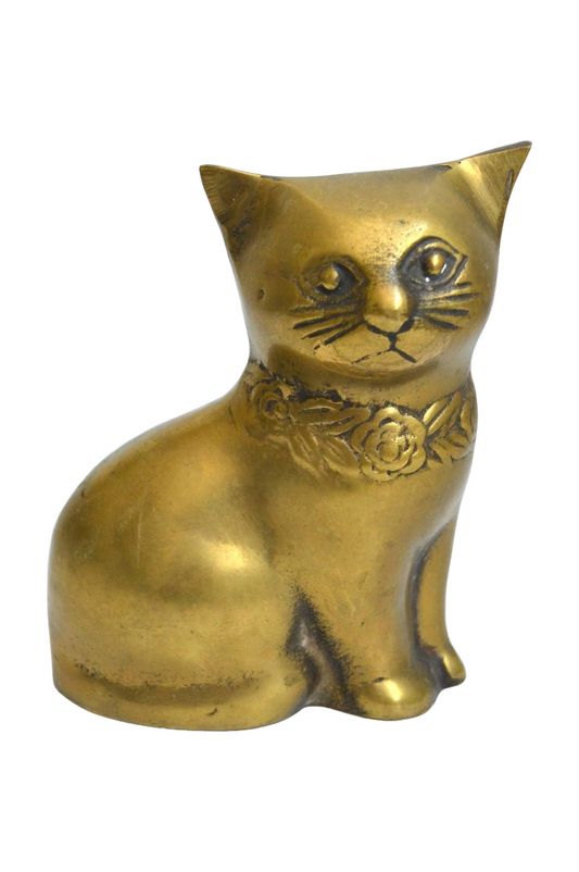Chat en laiton