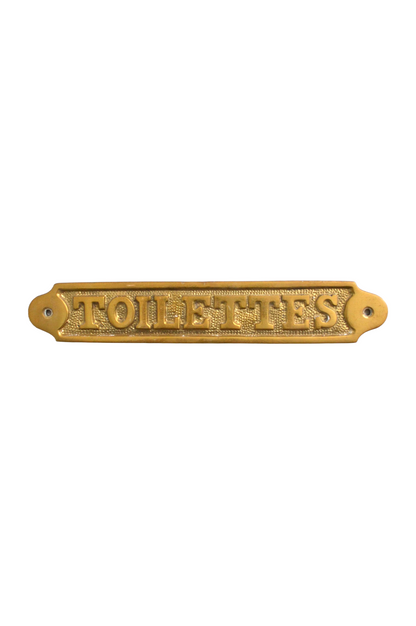 Plaque Toilettes en laiton