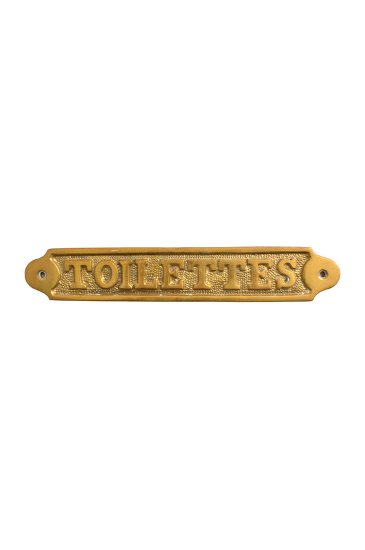 Plaque Toilettes en laiton