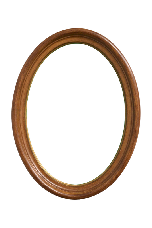 Cadre oval marron