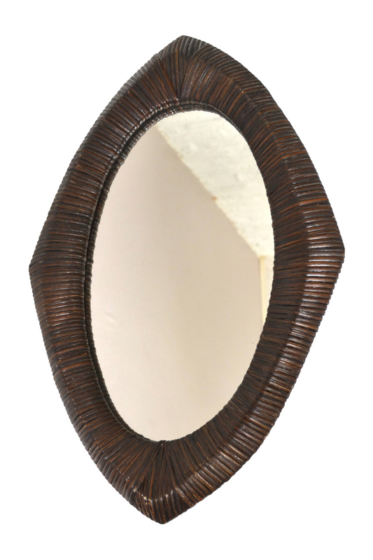 Miroir en rotin