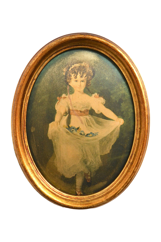 Cadre oval doré