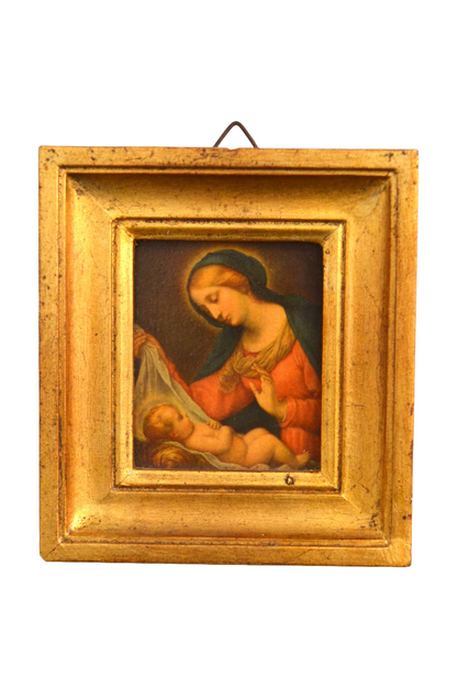 Petit cadre religieux doré