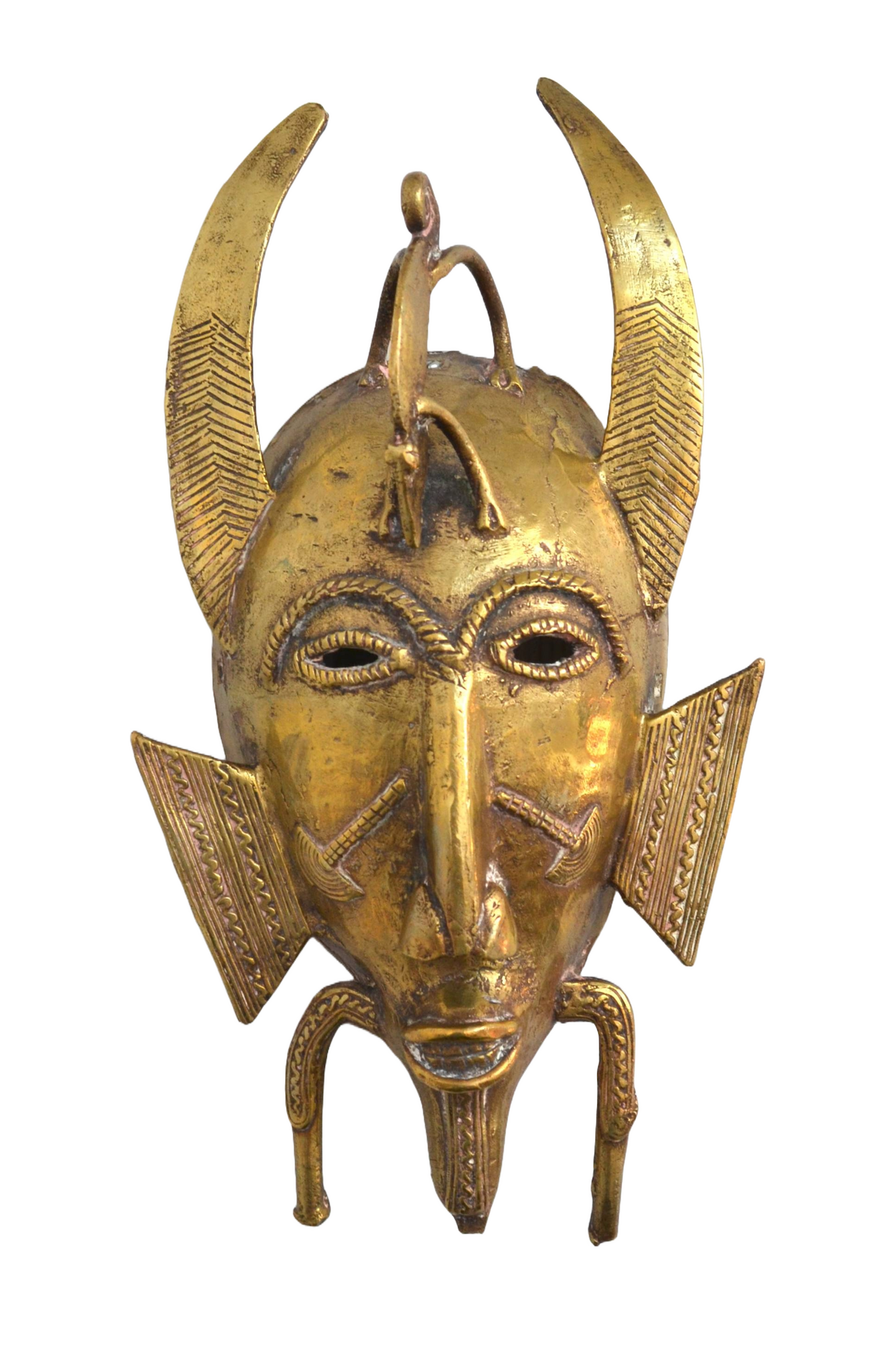 Masque Sénoufo en bronze Côte d'Ivoire