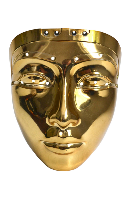Masque en métal doré