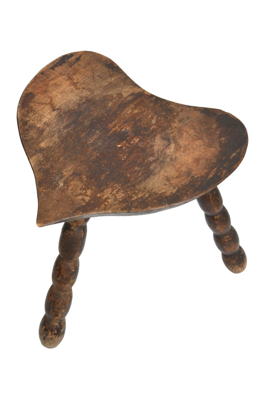 Tabouret tripode perlé