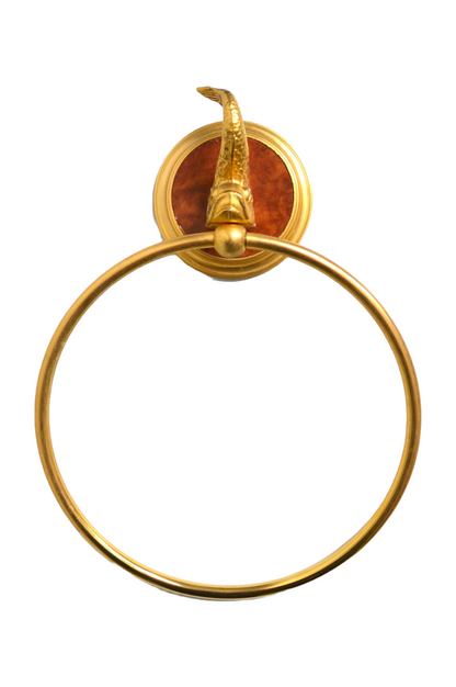 Porte-serviette doré
