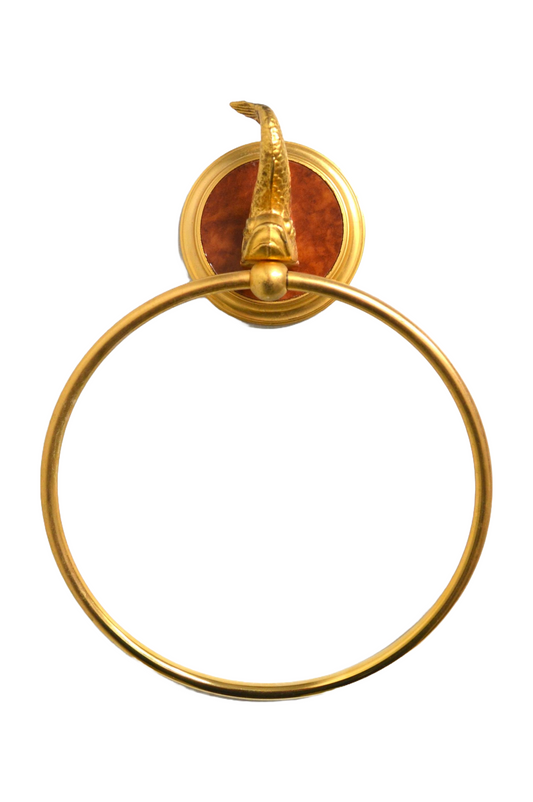 Porte-serviette doré