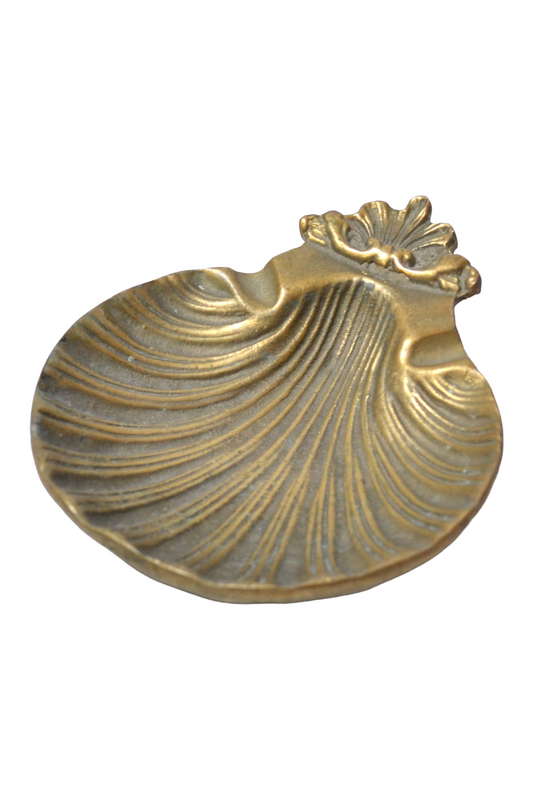 Cendrier coquille Saint-Jacques en laiton