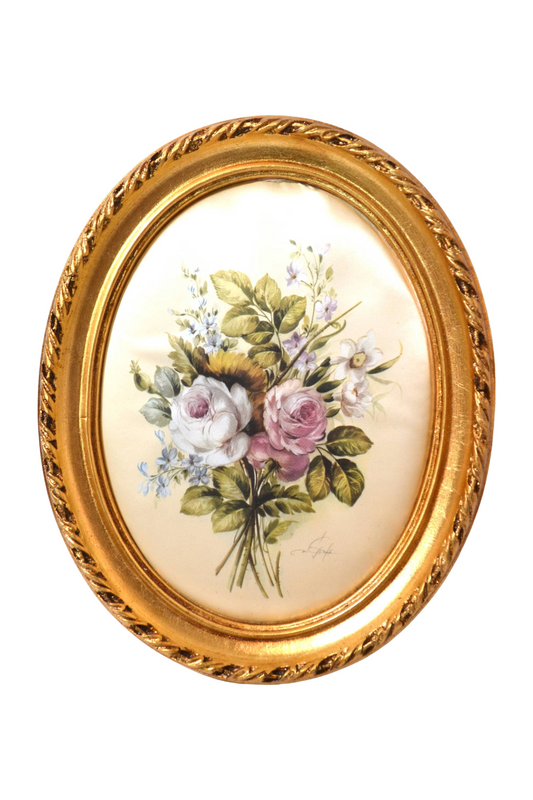 Cadre oval doré