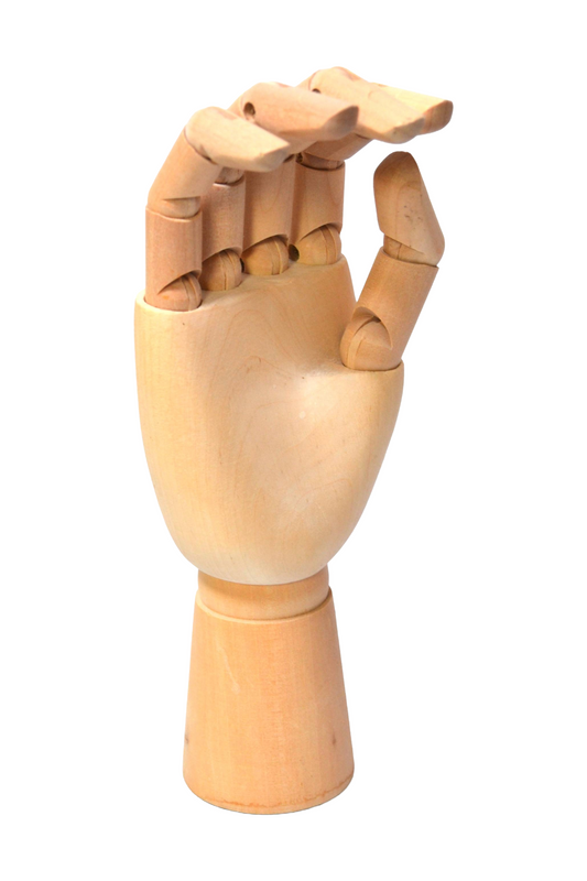 Main articulée en bois