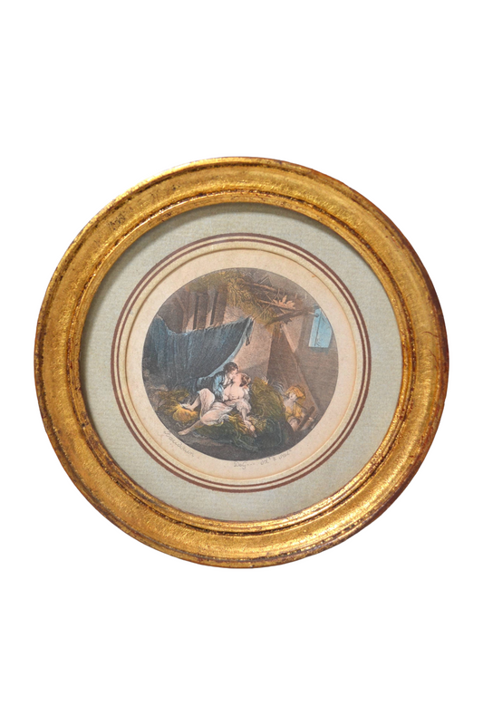 Cadre circulaire doré