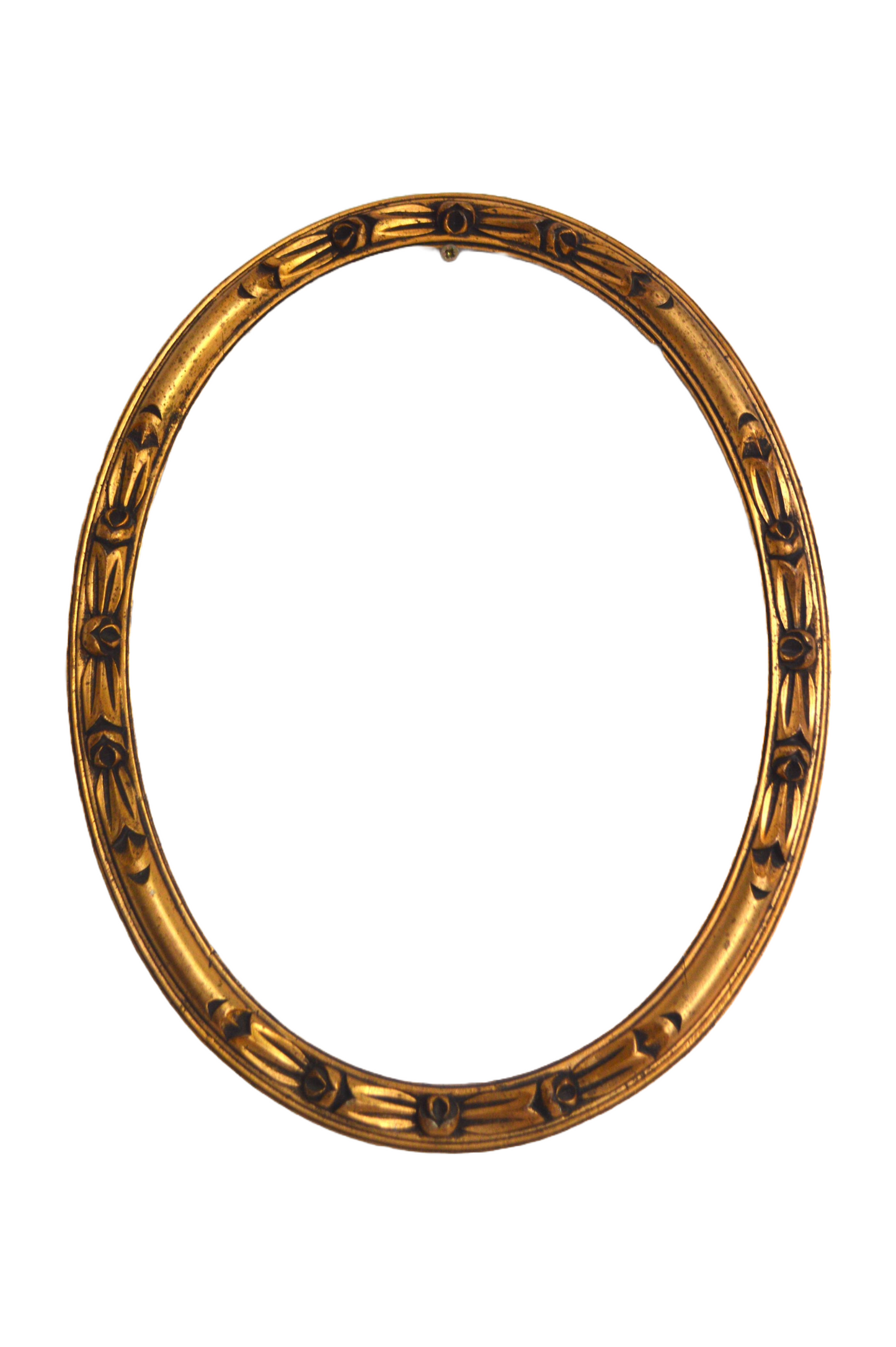 Cadre oval en bois doré