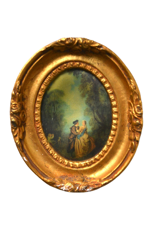 Cadre médaillon doré