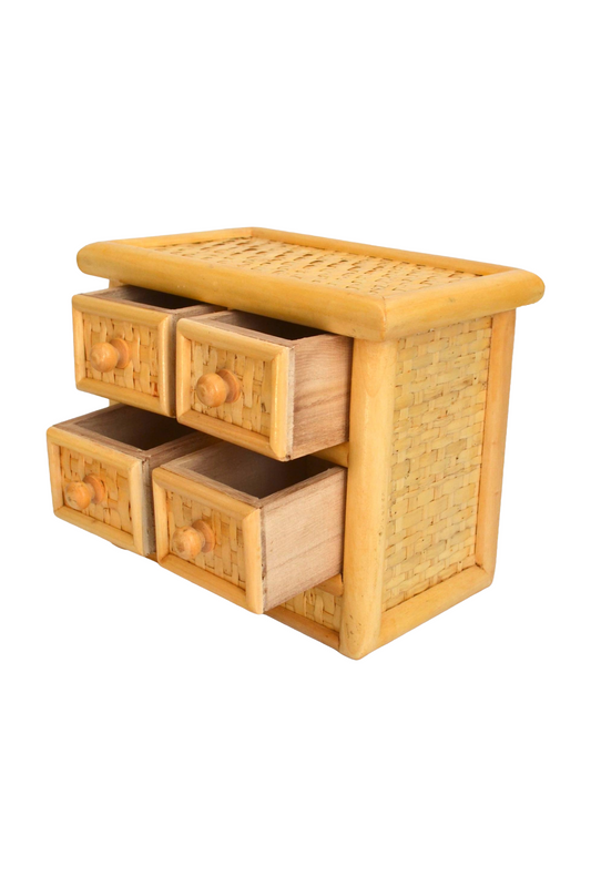 Boîte à bijoux en rotin