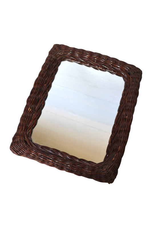 Miroir en rotin
