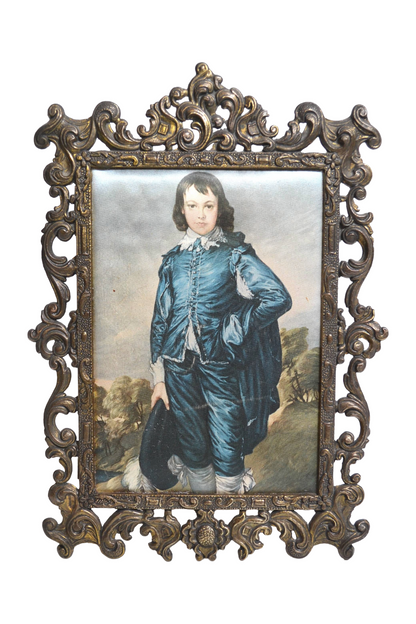 Cadre italien vintage en laiton doré à poser