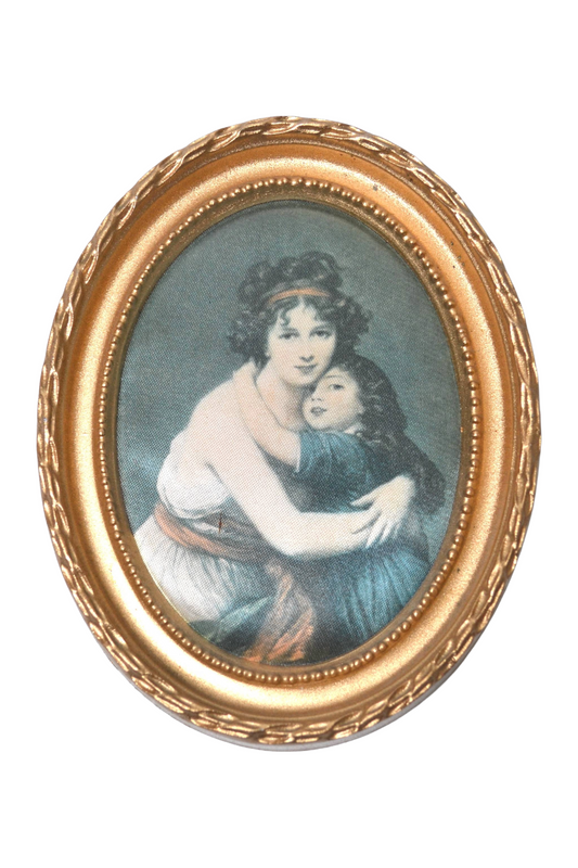 Cadre oval doré