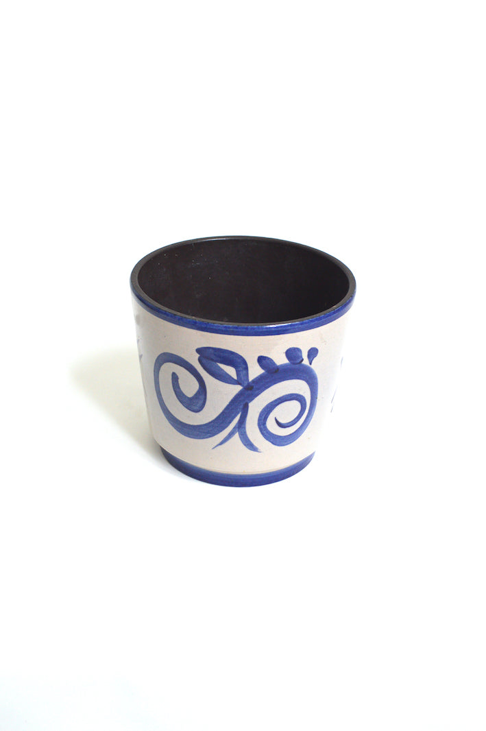 cache-pot bleu profond