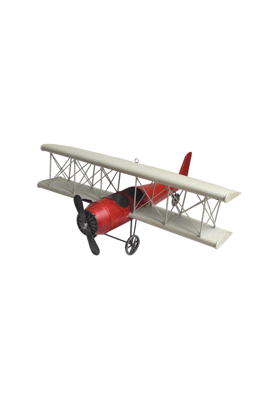 avion-biplan-en-métal