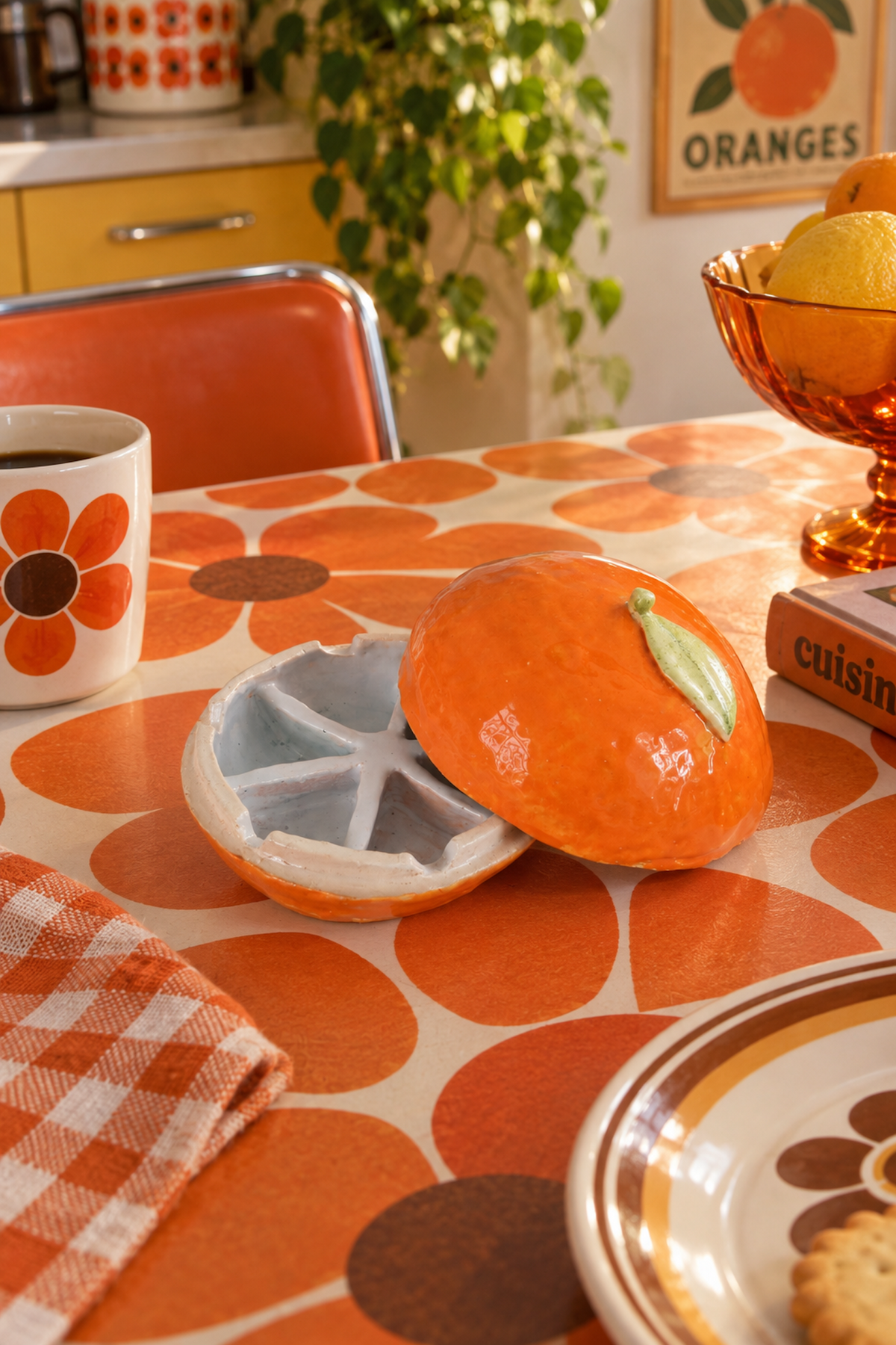 Cendrier Orange en céramique