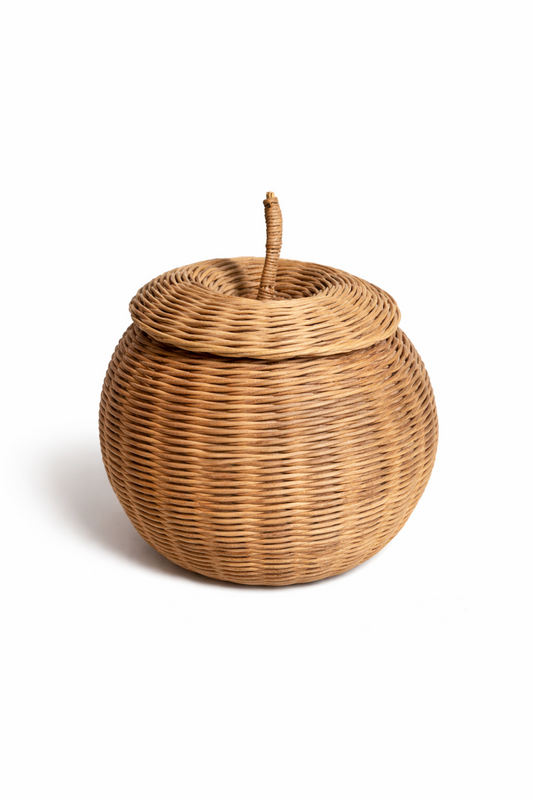 Boîte pomme en rotin