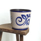 ancien cache pot bleu