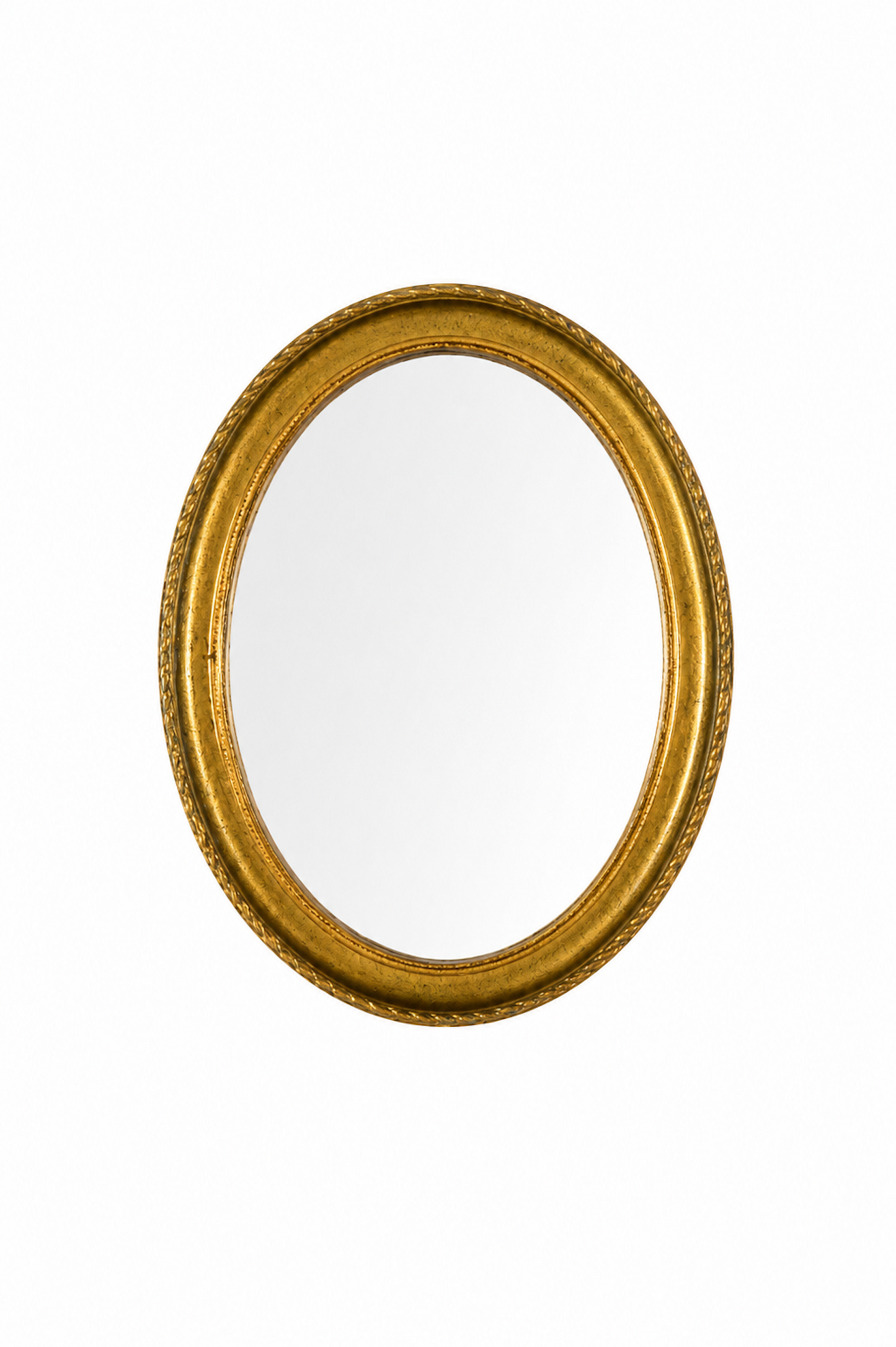 Miroir ovale doré