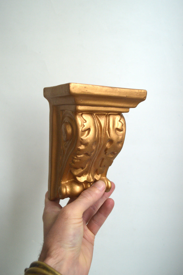 console céramique dorée