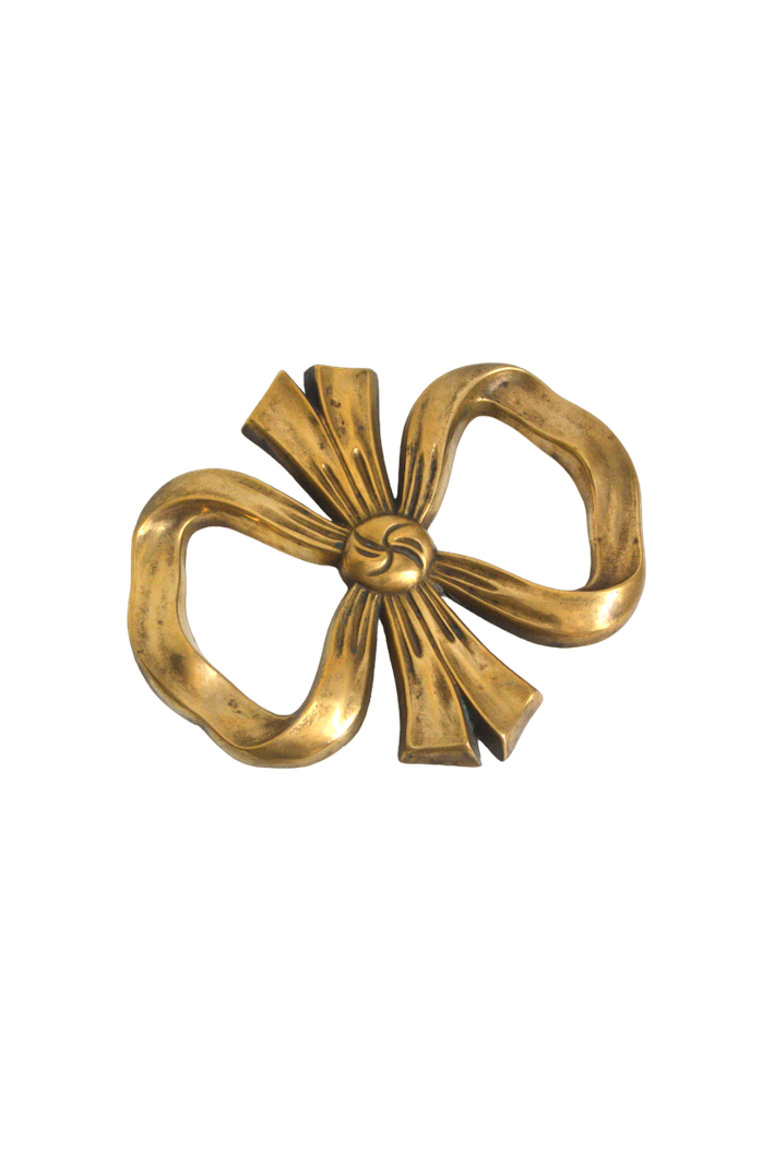ancien dessous de plat ruban en laiton