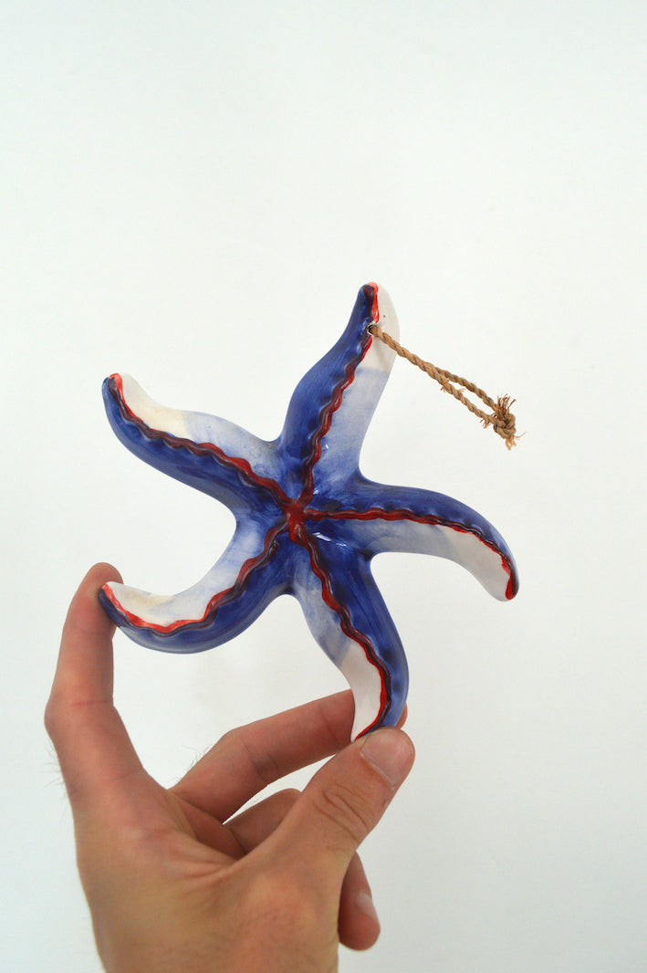 étoile de mer décorative en céramique