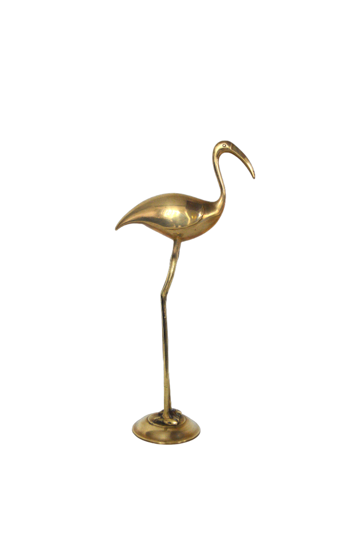 flamant rose en laiton