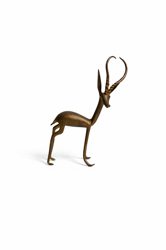Gazelle en bronze