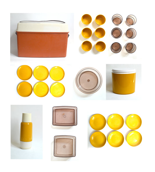 glacière vintage orange
