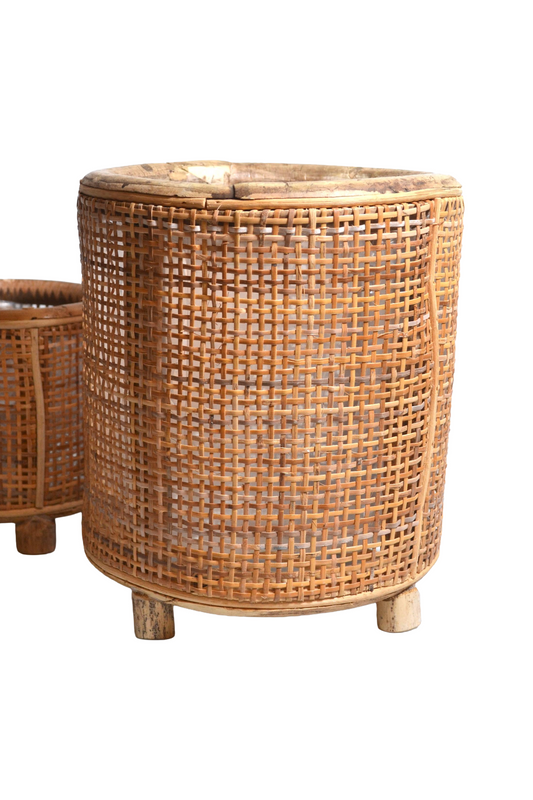 Cache-pot en rotin
