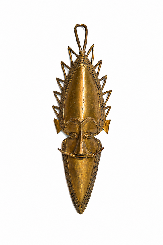 Masque africain en bronze