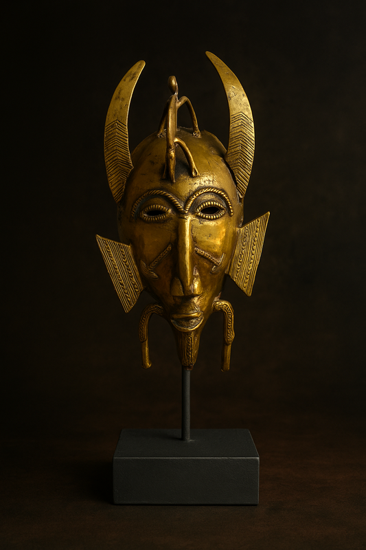 Masque Sénoufo en bronze Côte d'Ivoire