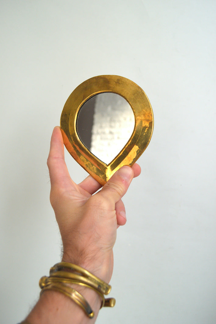 miroir goutte en laiton
