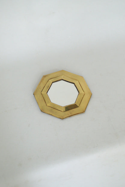 Miroir octogonal en laiton
